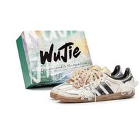 Adidas Originals SAMBA OG Wu Jie, Dėžė, Atsisveikinimo eilėraštis Amortizacija Žemi Batai Ritinėjimui Unisex Sidabriniai Rudi ID0478(Team1173-S-BOX) 35⅔ white