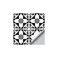 4vnt Modernus lipnus kvadratinis nulupimas ir lipdukas Neslystantis vandeniui atsparus nuimamas PVC vonios virtuvės namų dekoro grindų plytelių lipdukas 30X30cm DZ03 black