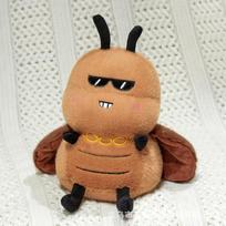Little cockroach plush doll funny little strong hug sleeping doll cute trick toy creative birthday gift for friends 25cm/0.2kg beige