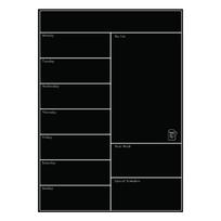 Magnetic Whiteboard Fridge Calendar Weekly Planner Family Planner Notice Board 297x420mm Fridge Whiteboard Calendar black