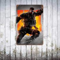 Call of Duty Black Ops 4 Dekoratyvinis plakatas Vintažinis skardos ženklas Metalo ženklas Dekoratyvinė plokštelė pub'ui, barui, vyriškam kampeliui, klubui Sienų dekoracija 30x40cm(11.8x15.7inch)