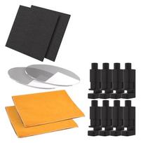 Trading Card Care Kit-14-Piece Includes Acrylic Disc, Clamps, Cushion Foam& Care Towel Set gray
