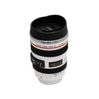 Creative DSLR Camera Lens Coffee Cup with Stainless Steel Liner 350ml balta
