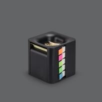 5-in-1 Sticky Note Dispenser Magnetic Paperclip Absorb Efficient Desktop Note Holder Plastic Space-Saving Page Marker Case Home juoda