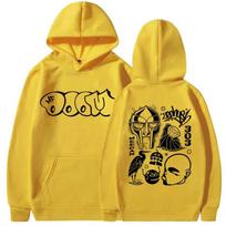 Reperis Mf Doom Madvillain Metal Face Graphic Print Hoodie Vyriški Moterų Hip Hop Madingi Megztiniai Vyriški Fleece Negabaritiniai megztiniai L geltona