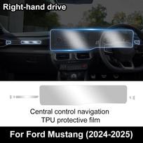 TPU Paint Protective Foil for Ford Mustang 2024-2026 Center Control Navigation Screen Anti-Scratch LHD RHD right-hand drive / With tools juoda