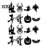 Seasonal Wall Decorations Halloween 3D Spider Bat Decals, Removable PVC Stickers with Realistic Glow Effect Ornaments Self Adhesive for Window Glass, One Size B black