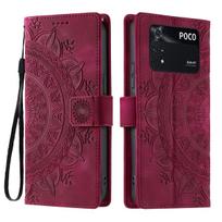 for Xiaomi POCO M4 Pro 4G Mandala Embossed PU Leather Flip Wallet Phone Case POCO M4 Pro 4G