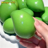 Handmade Crunchy Lemon Mango Stress Ball Squeeze Toy, Color-Changing Squishy Fidget Ball, Asmr Sensory Stress Relief Toy green
