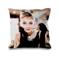 Audrey Hepburn Pagalvės Kėdės Pagalvėlė Namai ir Dekoras Dvigulė Lova Lininė Pagalvės Užvalkalas Dekoras 40x40 Pagalvės Užvalkalai Dekoratyvinis Užvalkalas 12x12Inch gray