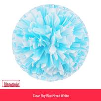Cheerleading'o rankų gėlės ir pomponai šokiui bei pasirodymams Ring encrypted model Clear River Blue Mixed White white