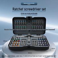66-in-1 Precision Ratchet Screwdriver Set for Household, Computer, and Phone Repair black
