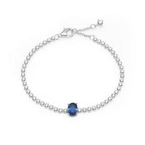 PANDORA 590039C01 Sparkling Blue Pave Tennis Silver Bracelet 590039C01-18 white