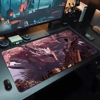 monster hunter pelės kilimėlis 500X1000 mm didelis žaidimų pelės kilimėlis žaidėjui XL guminis Otaku klaviatūros kilimėlis nešiojamojo kompiuterio stalo kilimėlis 600x300x3mm