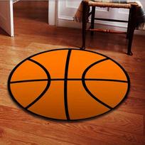 VIKAMA Street Basketball Rug Comfortable, Soft and Warm Non-Slip Living Room Sofa Mat Bedside Rug for Bedroom Home Decor 120cmx120cm black