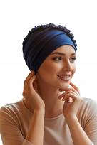 Moterų turbanas Kalina Granat iš viskozinio megztinio, taip pat po chemoterapijos black