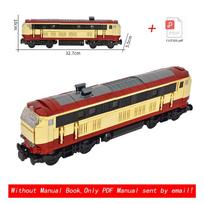 Vintage Rhine Gold BR 103 Electric Locomotive Building Block Model DIY Assemble Train Kit for Collection Railway Enthusiasts beige