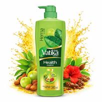 Dabur Vatika Naturals Health Shampoo - 640 Ml | 7 Natural Herb Extracts | Contains Henna, Amla & Hibiscus | 90% Hair Fall Control | Everyday Shampo yellow