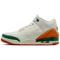 Solefly x Jordan Air Jordan 3 Slip Resistant Abrasion Resistant Mid top Basketball Shoes Unisex White Green IF4491-100 43 žalia