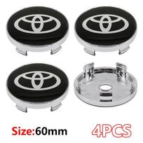 4 vnt. 60 mm Automobilio emblema Ratlankio centrinis dangtelis Ženkliuko dangteliai Lipdukai Dekalai Stilius Toyota Corolla RAV4 LEVIN Yaris C-HR Camry
