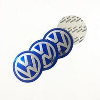 4 vnt. Automobilio ratlankio centrinės dalies lipdukas Stebulės lipdukas Stilius VW Golf 5 6 7 Polo Passat Tiguan CC Bettle Bora Touran priedams 56mm-4pcs mėlyna