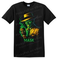 The Mask Stanley Ipkiss Movie T Shirt Green Face Yellow Suit Graphic Art Tee M black