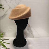 Hepburn Style Beret Hat Fedoras Woolen Top Hat Fashion Fascinators Hats  Airline Uniform chaki