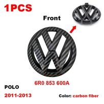 120mm 110mm 3D ABS Car Front Hood Emblem Rear Trunk Badge Sticker Accessories For Volkswagen Polo 2011-2013 35D853630 6R0853600A Polo 2011-2013
