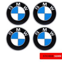 4 VNT. 56MM 60MM 65MM Automobilio Ratlankio Gaubtelio Lipdukas Ratlankio Centre Dangtelio Decal Apdaila Automobilio Modifikavimo Aksesuaras BMW M Emblemai Ženkleliui blue