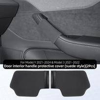For Tesla Model Y Juniper/Model 3 Highland Interior Door Handle Protective Cover, Car Handle Protective Cover Accessories gray