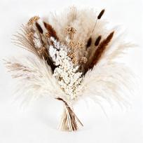 97Pcs Natural Dried Pampas Grass Bouquet Bunny Tails Reed Flowers Boho Home Wedding Room Floral Decor 100pcs