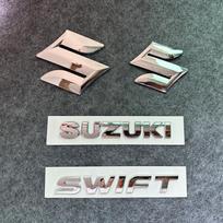 ABS Sidabrinės Priekinės Grotelės Galinės Bagažinės Emblemos Lipdukai SUZUKI SWIFT 3D Automobilio Logotipo Ženklelis Vandeniui Atsparūs Automobilio Stiliaus Aksesuarai