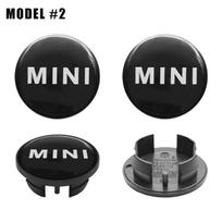 4 vnt. 54 mm automobilio ratlankio centrinis dangtelis, skirtas MINI Flag Cooper S JCW One R56 R60 F54 F55 F56 F60 Clubman Countryman 4pcs 54mm black