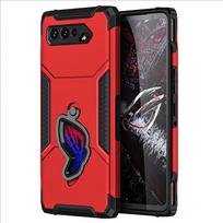 ROG Phone 5 Case Shockproof For ASUS ROG 5/Pro/Ultimate Gaming Phone Cover Military Drop Protection Hard PC Back Soft TPU Bumper Asus ROG Phone 5 raudona