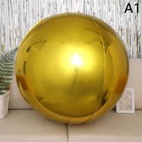 4D Sphere 32 colių metalinis veidrodinio efekto dekoratyvinis balionas, skirtas šventėms ir vakarėlių dekoracijoms, užpildytas heliu, gali plūduriuoti A1