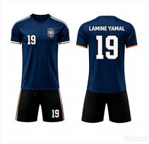 2026 Specialus Yamal 19 Futbolo Marškinėlių ir Šortų Rinkinys, Galima Įsigyti Tik Viršutinę Dalį, Ispanijos Gerbėjams 2 Dalių Komplektas Vasarai Vyrams, Moterims, Vaikams 160