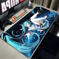 Hatsune Miku Anime Character Mouse Pad Waterproof NonSlip Cute Large Gaming Desk Mat Cartoon Kawaii Office Pad 30x80x0.2cm white