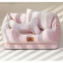 All-Season Dog House Dog Bed Pet Mat Super-Soft Fabric Sleeping Pad S rožinė