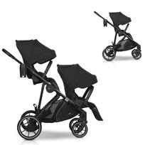 EasyGo Duoflex Ebony Black Dvynukų vežimėlis 2 sėdynės
