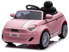 Fiat 500 Šviesiai rožinis Vaikiškas elektromobilis