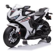 Honda CBR 1000RR ar akumulatoru darbināms motocikls ar gaismām un skaņām - balts
