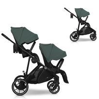 EasyGo Duoflex Sage Green Dvynukų vežimėlis 2 sėdynės