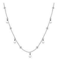 1Pcs Round Pendants Bead Chain Necklace Fine Clavicle Chain Fashion Cute Simple Necklace AVE sidabras