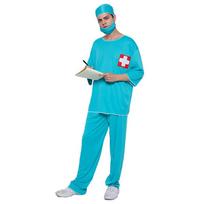 Halloween Party Play Costume Male Doctor Blue Surgical Costume Cosplay M blue
