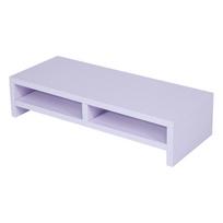 Desktop Monitor Stand LCD TV Laptop Rack Computer Screen Riser Shelf Office Desk Purplish white