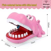 Dinosaur Crocodile Biting Hand Toy: Large Fun Prank Game for Kids pink