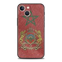 Maroko Vėliava Maroc Marokas Pasas Telefono dėklas iPhone 17 16 15 Pro Max 11 12 13 14 7 8 Plus SE 2020 X XR XS Dangtelis Juodas iPhone 13 Pro
