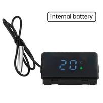 0~99℃ Elektroninis termometras LED skaitmeninis ekranas Su vandeniui atspariu temperatūros jutiklio zonda Įterptas temperatūros testeris black