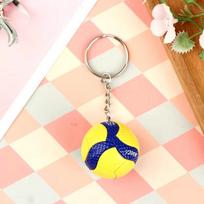 1xFashion PVC Volleyball Keychain Ornaments Business Volleyball Gifts Beach Ball Sport For Players Men Women Key Chain Gift beige