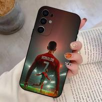 Futbolo R-Ronaldo dėklas telefonui Samsung S25,S24,S21,S22,S23,S30,Ultra,S20,Plus,Fe,Lite,Minkštas juodas dangtelis Samsung S20fe gray